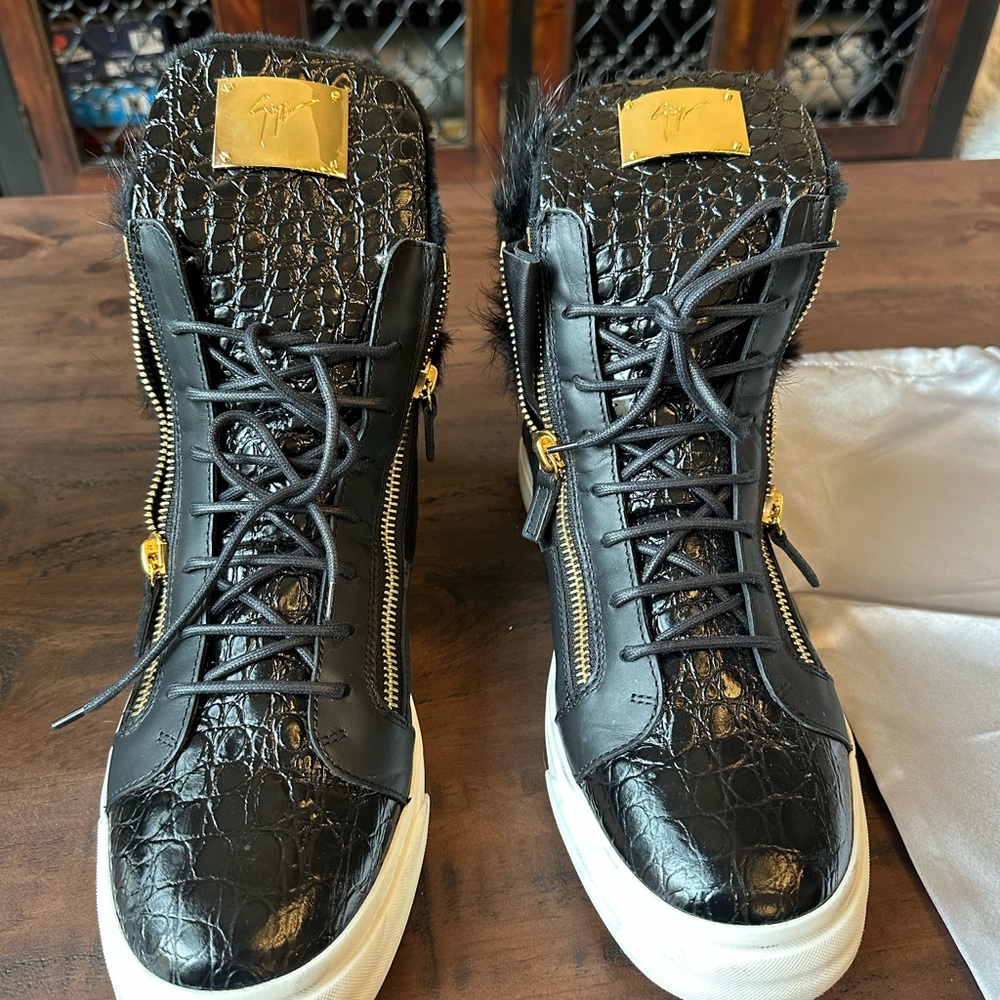 Giuseppe Zanotti Luxury Black High-Top Sneakers